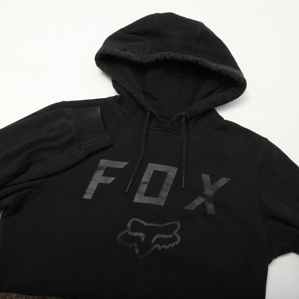 Fox Racing Legacy Moth Hoodie Mens Small Black Pullover Fleece Fox Head Logo